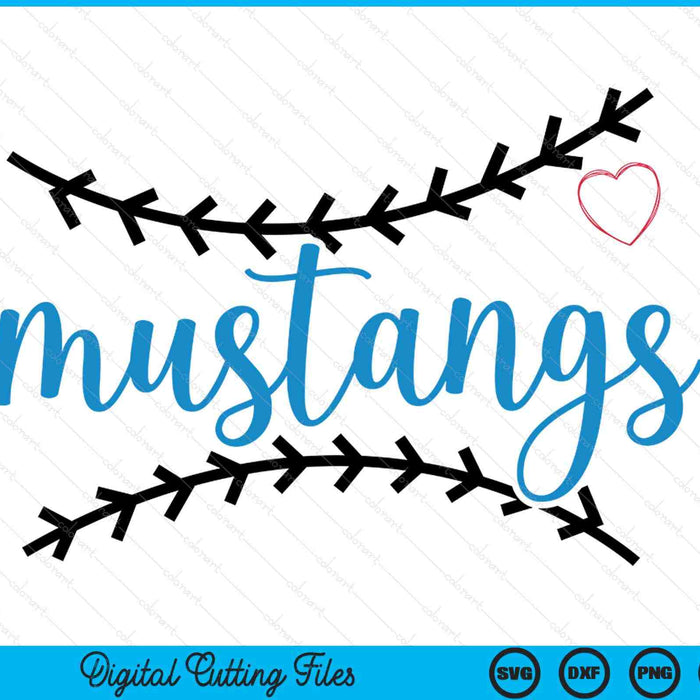 Mustangs baseball game day SVG cut file