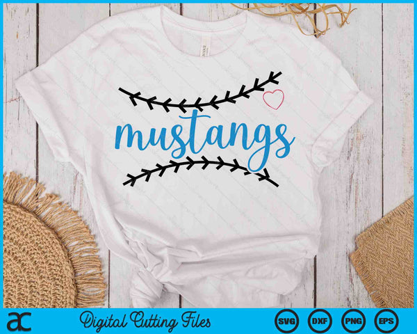 Mustangs Baseball Game Day SVG PNG Digital Printable Files