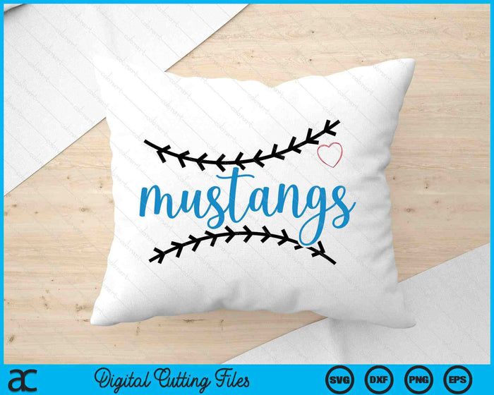 Mustangs Baseball Game Day SVG PNG Digital Printable Files