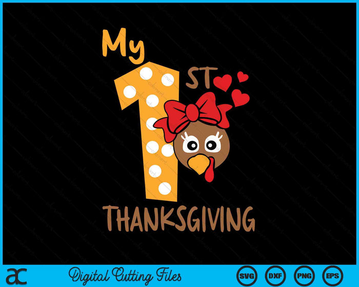 My 1St Thanksgiving SVG PNG Digital Cutting File