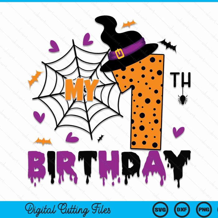 My 1st Birthday Halloween Party Spooky 1 Year Old SVG PNG Digital Cutting File