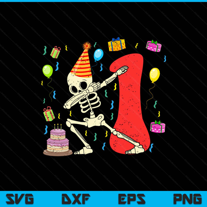 My 1st Birthday Skeleton Halloween 1 Year Old SVG PNG Digital Printable Files