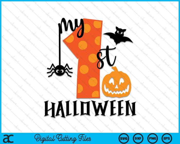Mi 1er Halloween 1er cumpleaños SVG PNG Archivos de corte digital