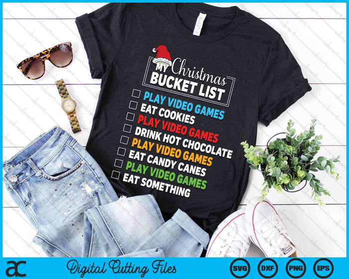 My Christmas Bucket List Gamer Boys Christmas SVG PNG Digital Cutting Files