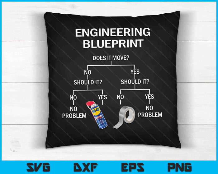 My Engineering Blueprint Funny Engineer SVG PNG Digital Cutting Files