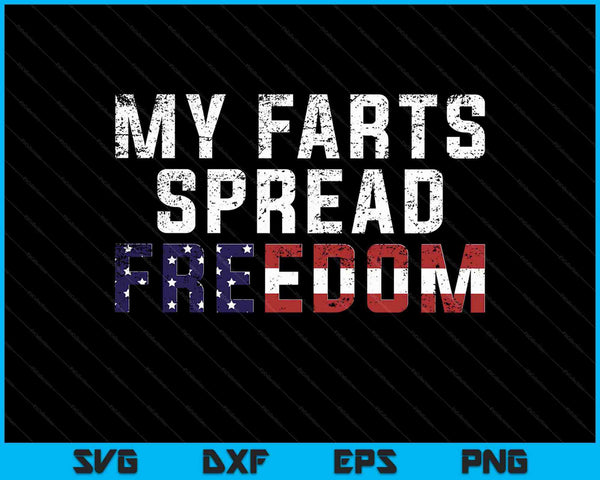 My Farts Spread Freedom Redneck USA Flag SVG PNG Cutting Printable Files