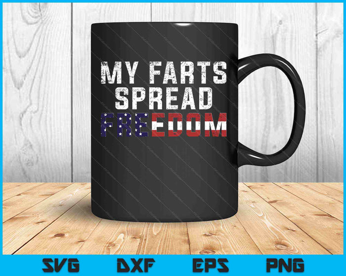 My Farts Spread Freedom Redneck USA Flag SVG PNG Cutting Printable Files