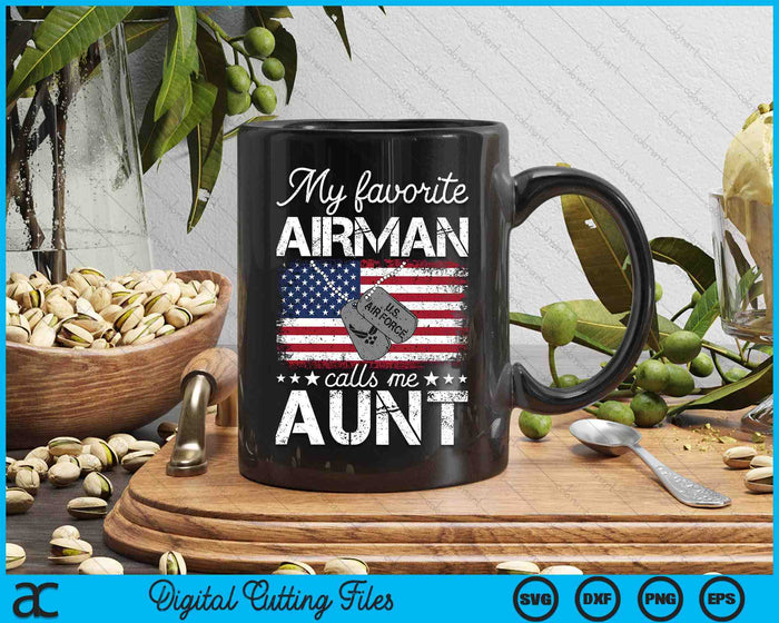 My Favorite Airman Calls Me Aunt Air Force Aunt SVG PNG Digital Printable Files