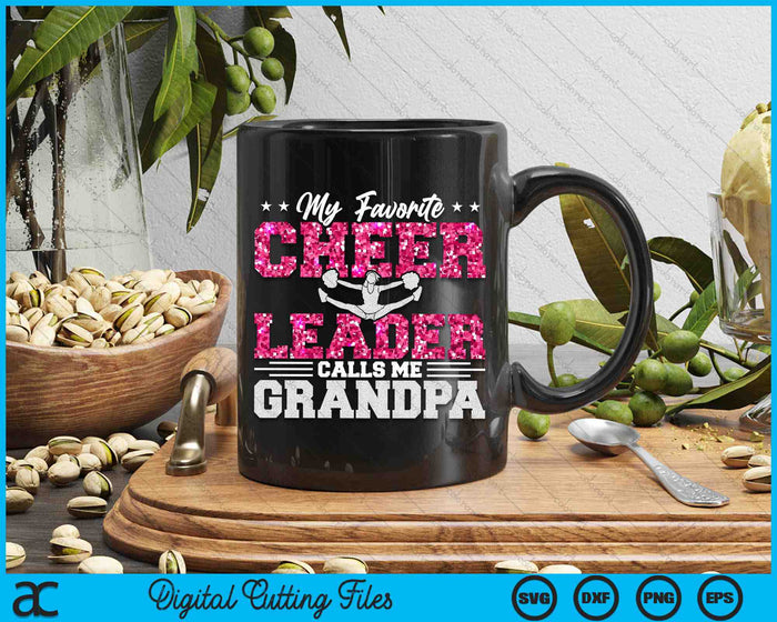 My Favorite Cheerleader Calls Me Grandpa SVG PNG Digital Cutting Files