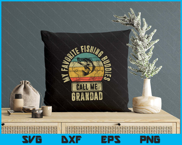 My Favorite Fishing Buddies Call Me Grandad Shirt Fisherman SVG PNG Digital Printable Files