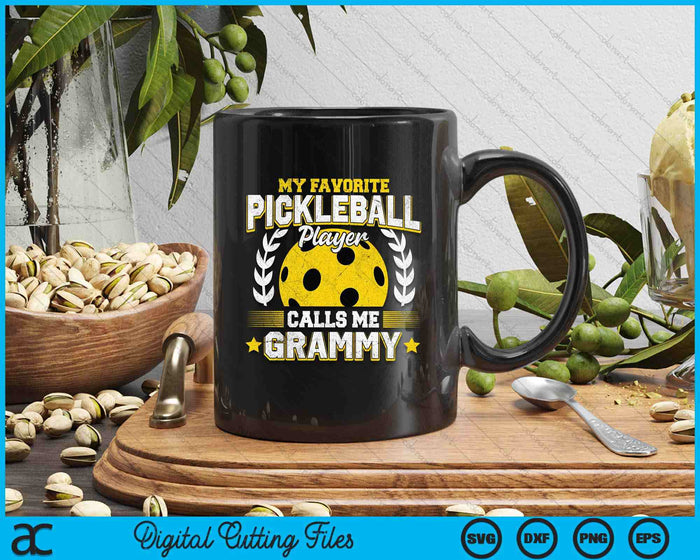 My Favorite Pickleball Player Calls Me Grammy Pickleball SVG PNG Digital Printable Files