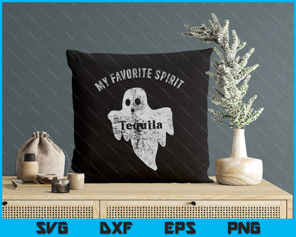 Mi espíritu favorito Tequila divertido Halloween fantasma bebiendo fiesta SVG PNG cortando archivos imprimibles