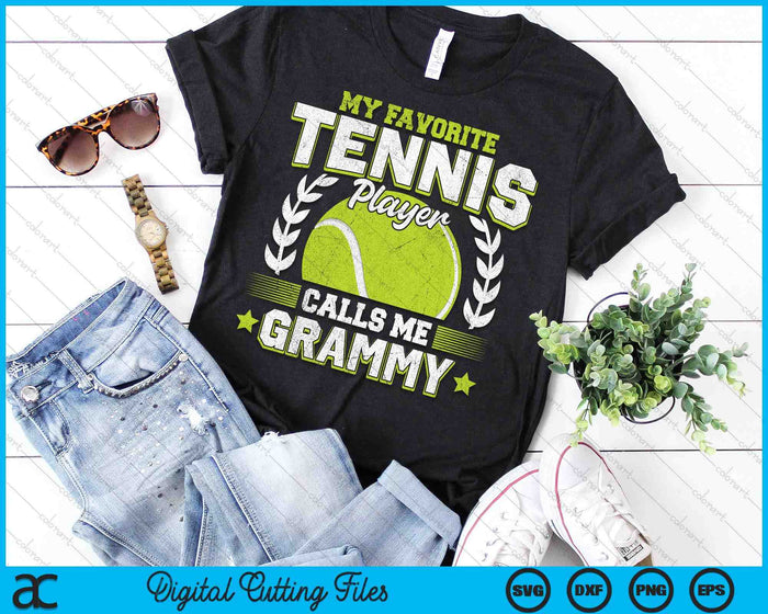 My Favorite Tennis Player Calls Me Grammy Tennis SVG PNG Digital Printable Files