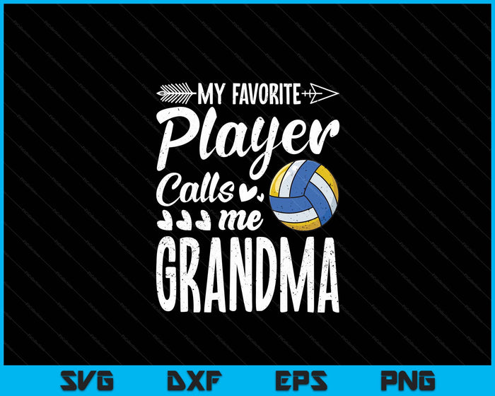 Mijn favoriete volleybalspeler noemt me oma SVG PNG digitale snijbestanden