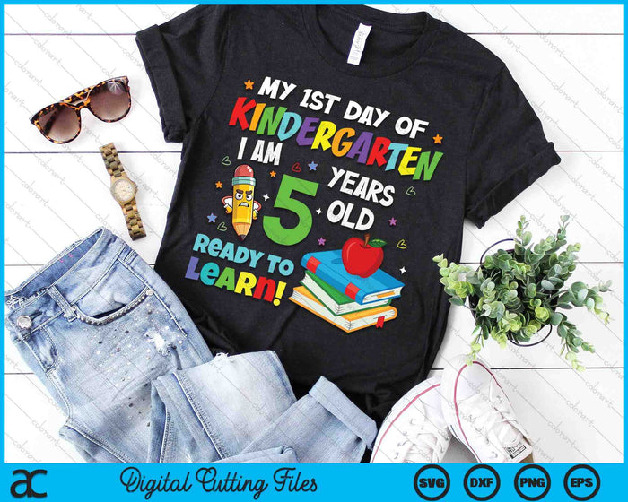 My First Day Of Kindergarten 1st Day Of School Boys Girls SVG PNG Digital Cutting Files