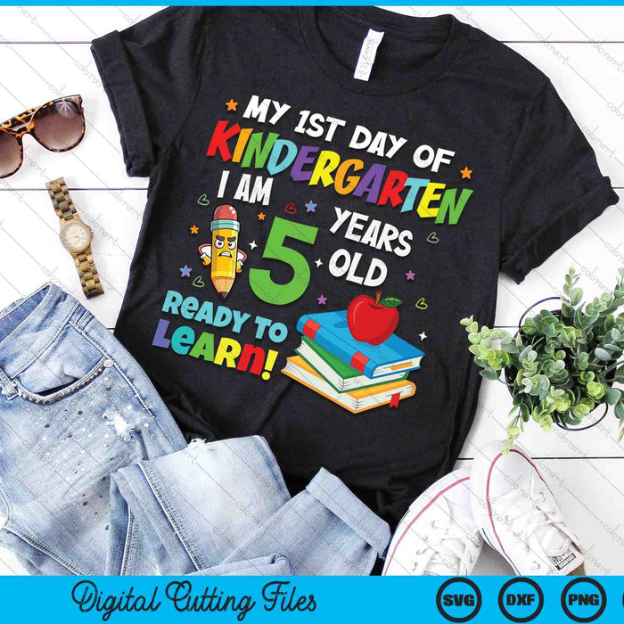 My First Day Of Kindergarten 1st Day Of School Boys Girls SVG PNG Digital Cutting Files