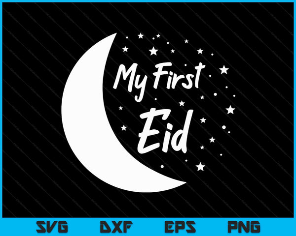 Mijn eerste Eid schattige afbeelding voor moslims SVG PNG digitale snijbestanden