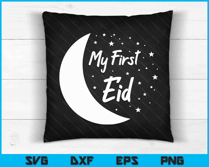 Mijn eerste Eid schattige afbeelding voor moslims SVG PNG digitale snijbestanden
