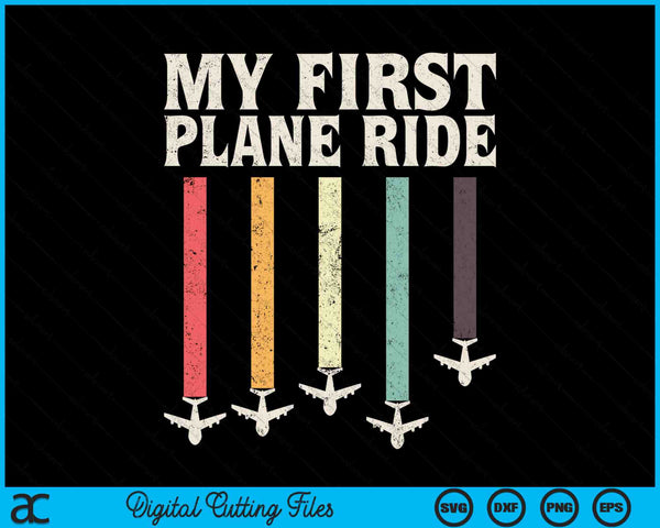 Mijn eerste vliegtuig rit mijn 1e vlucht SVG PNG digitale snijbestanden