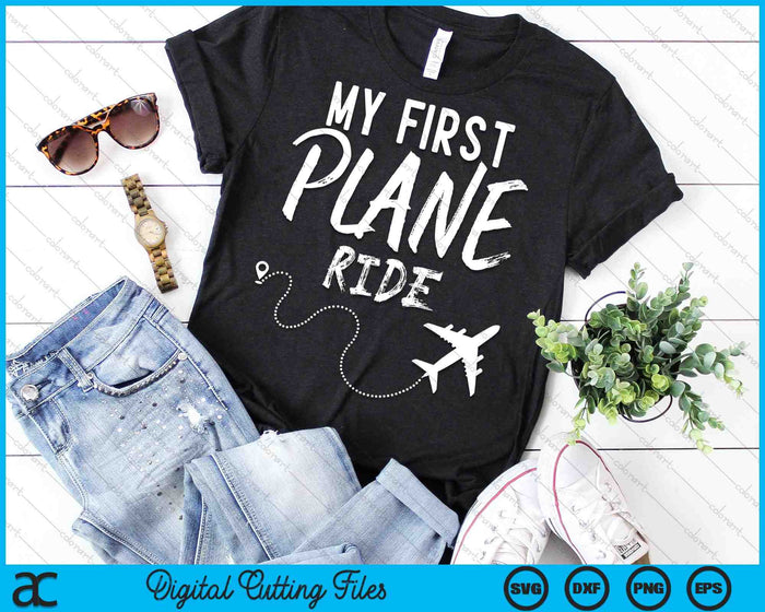 My First Plane Ride My 1st Flight Airplane SVG PNG Cutting Printable Files