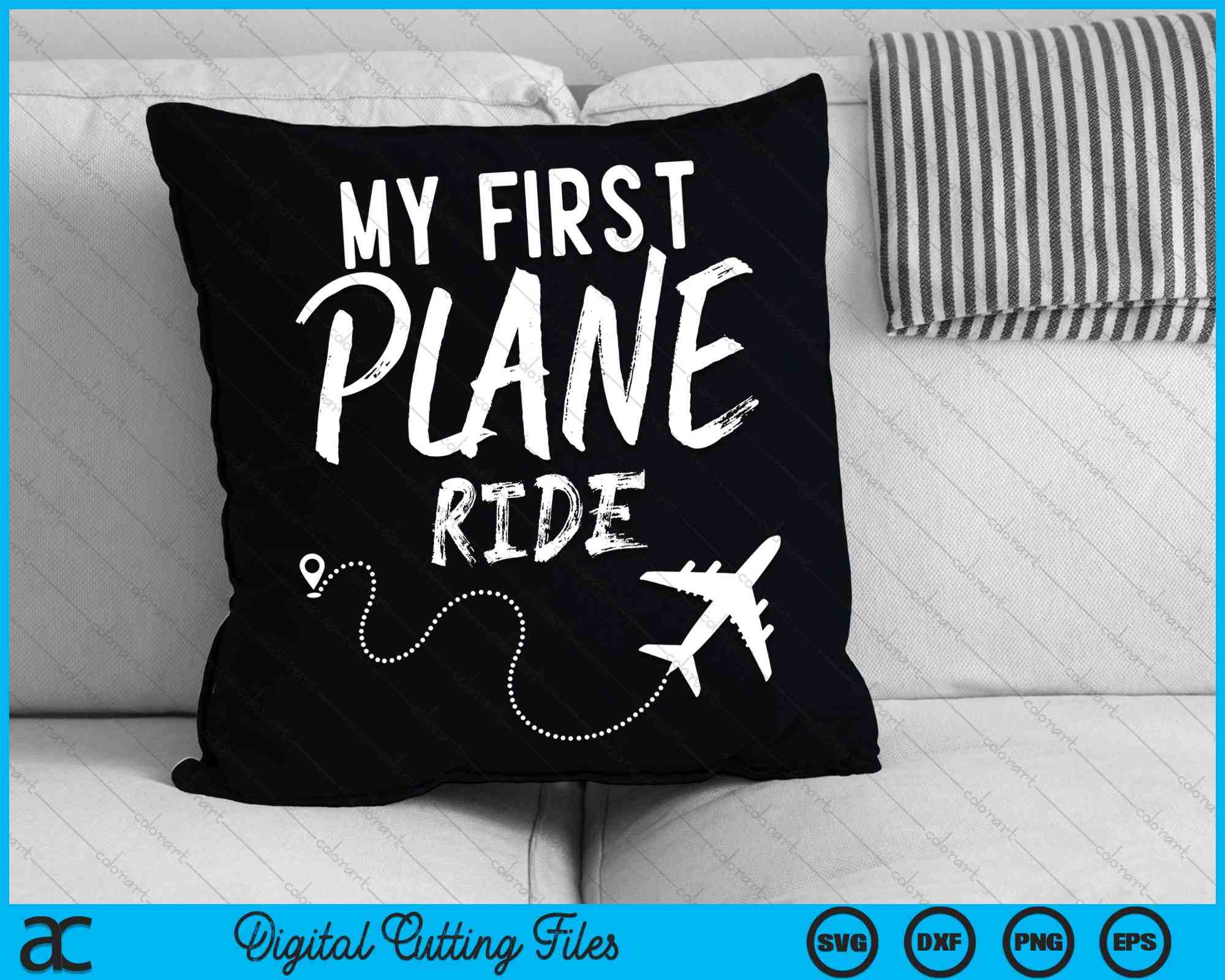 My First Plane Ride My 1st Flight Airplane SVG PNG Cutting Files ...