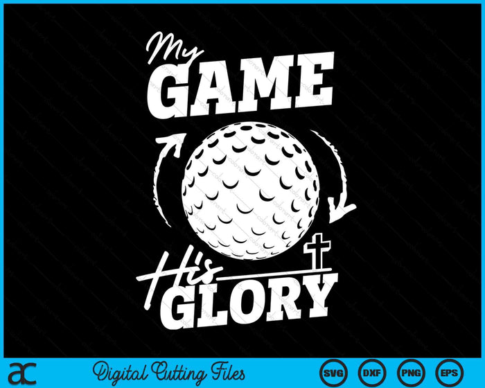 My Game His Glory - Teen Boy Christian Hockey SVG PNG Digital Printable Files