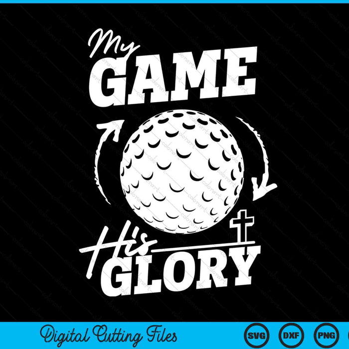 My game his glory - Christian hockey SVG PNG cut file for Cricut
