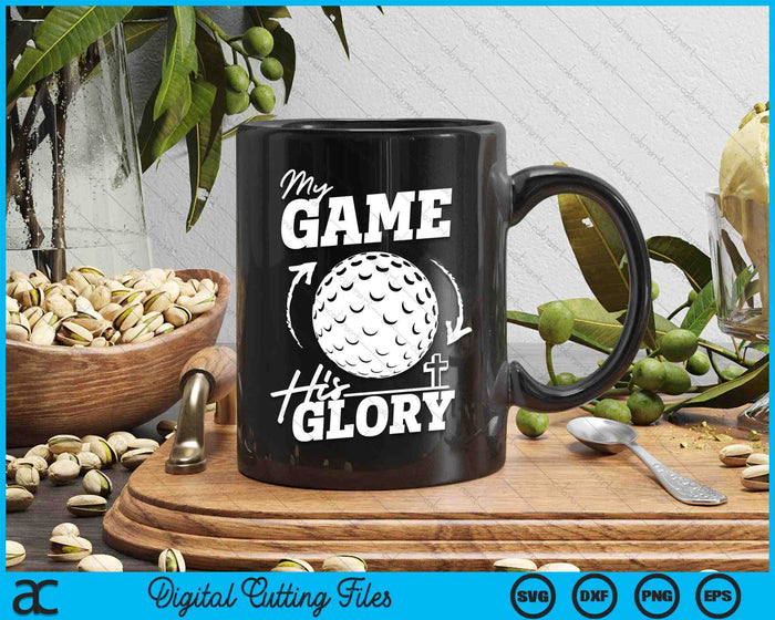 My Game His Glory - Teen Boy Christian Hockey SVG PNG Digital Printable Files