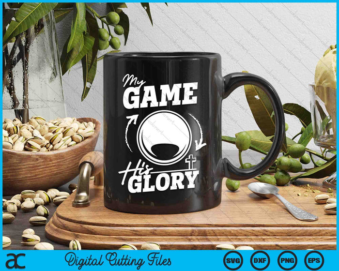 My Game His Glory - Teen Boy Christian Lacrosse SVG PNG Digital Printable Files