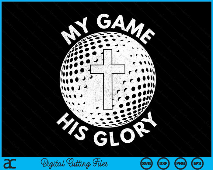 My Game His Glory Christian Hockey Gifts SVG PNG Digital Cutting Files