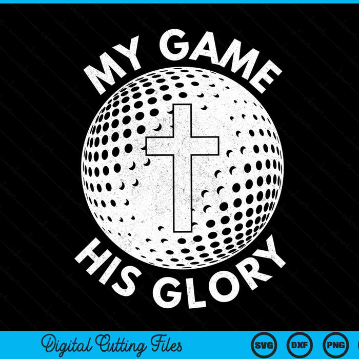 My game his glory Christian hockey SVG PNG cut file for Cricut