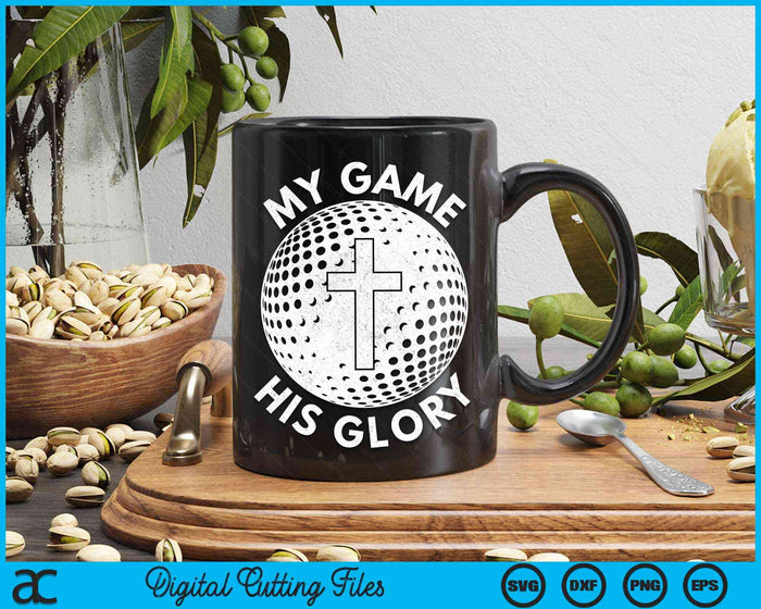 My Game His Glory Christian Hockey Gifts SVG PNG Digital Cutting Files