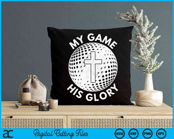 My Game His Glory Christian Hockey Gifts SVG PNG Digital Cutting Files