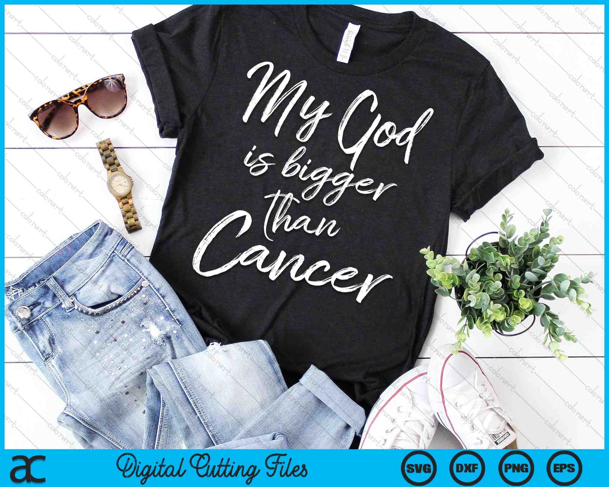 My God is Bigger Than Cancer Treatment Quote SVG PNG Cutting Files –  creativeusarts