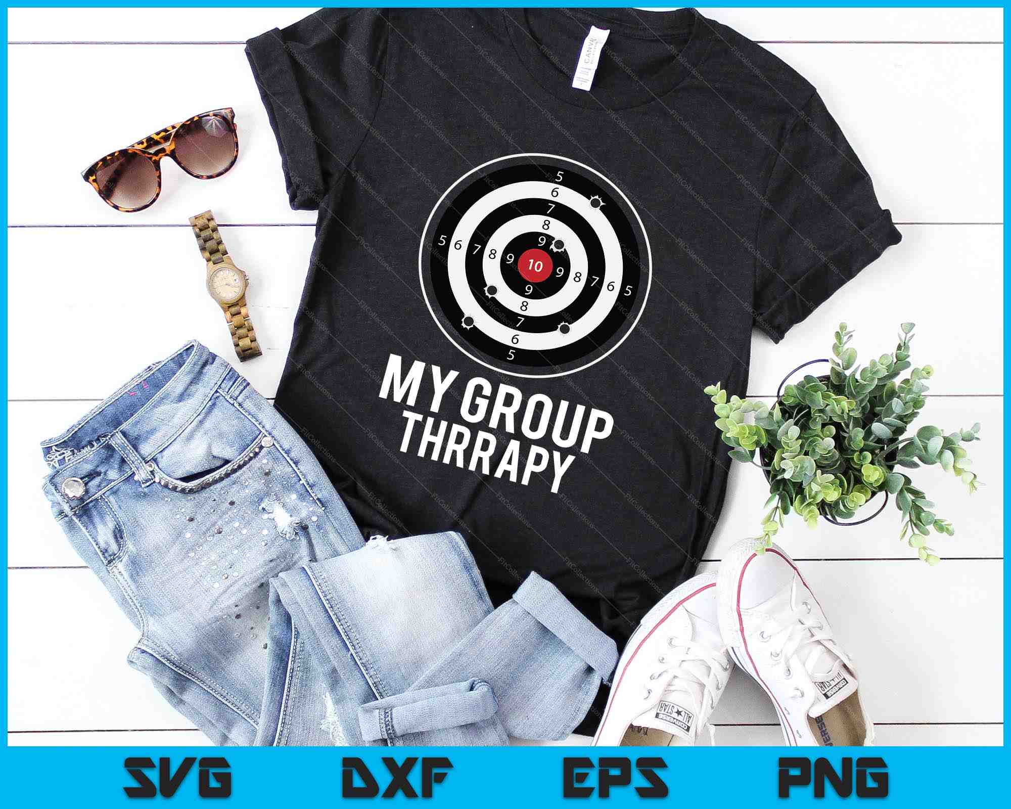 My Group Therapy Funny Gun Shooting Range Gift SVG PNG Cutting Files ...