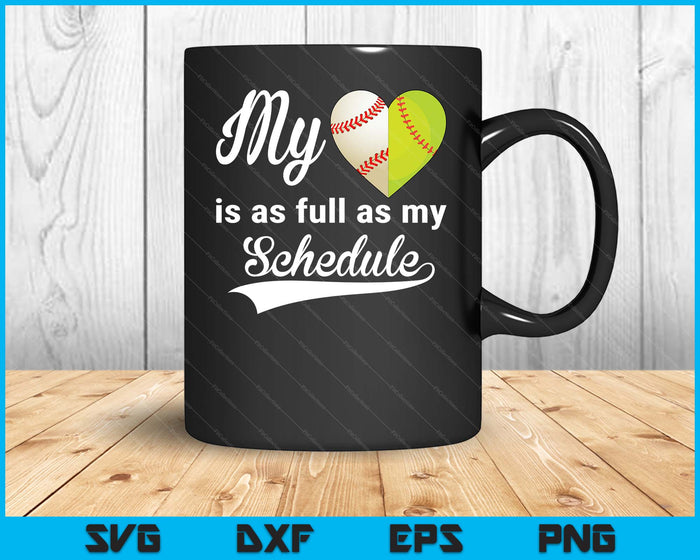 My Heart Is Full Baseball-Softball SVG PNG Digital Printable Files