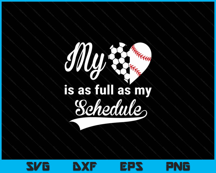 My Heart Is Full Football-Baseball SVG PNG Digital Printable Files