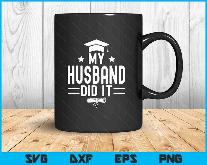 My Husband  Did It Men's Black Small Modern Letter Print SVG PNG Digital Printable Files
