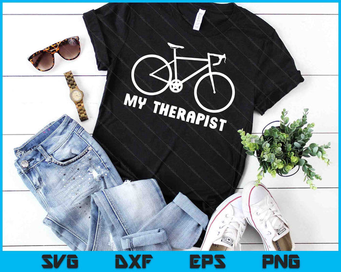 Mi terapeuta bicicleta divertido montar en bicicleta jinete ciclismo SVG PNG archivos de corte digital