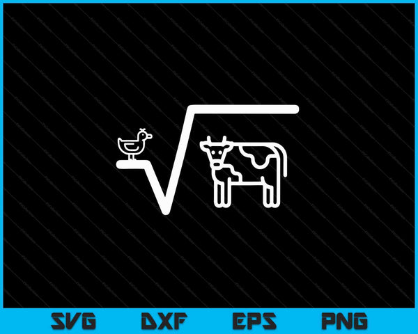 N-te root Aus q duck root cow maths SVG cut file