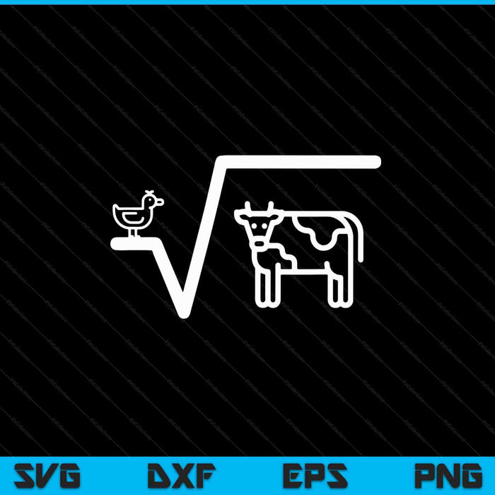 N-te root Aus q duck root cow maths SVG cut file