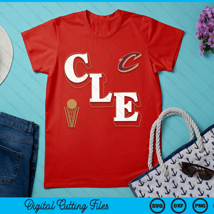 NBA - Cleveland Cavaliers Angled Logo SVG PNG Digital Printable Files
