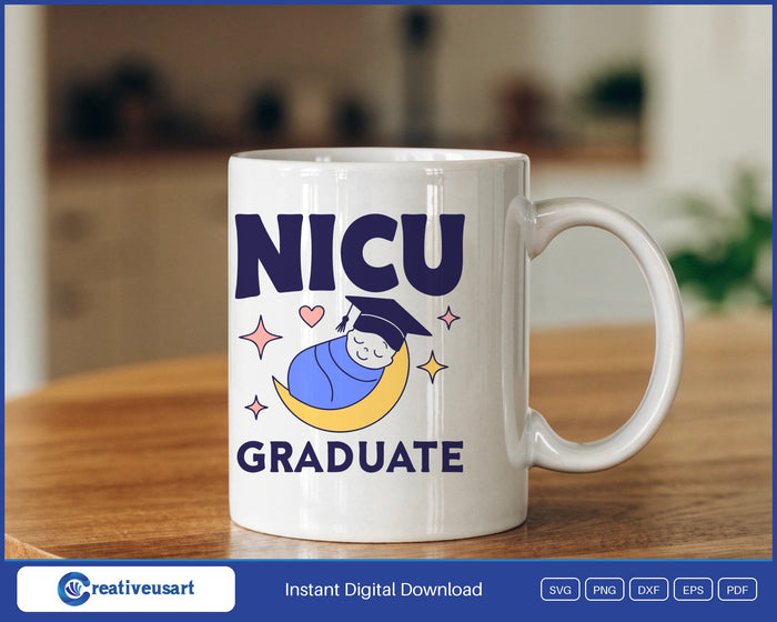 NICU Graduate design on a white coffee mug