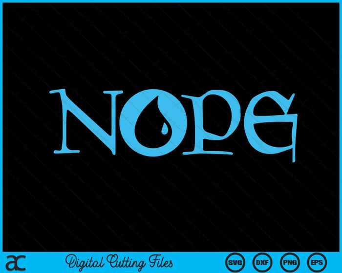 NOPE  Dark Blue Magic Island Mana Symbol SVG PNG Digital Printable Files