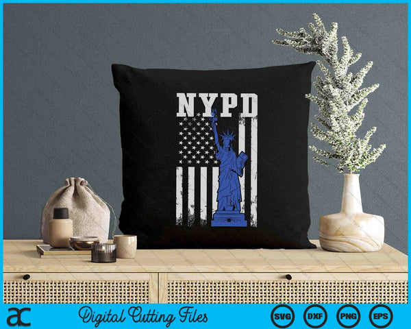NYPD New York Police Department Statue Of Liberty Distressed SVG PNG Digital Printable Files