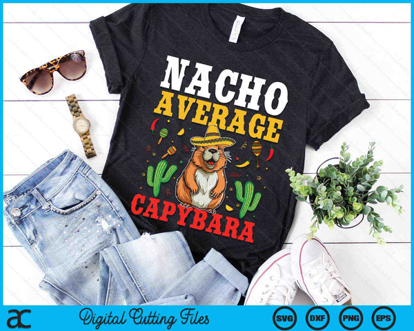 Nacho gemiddelde Capibara Cinco De Mayo SVG PNG digitale snijbestanden