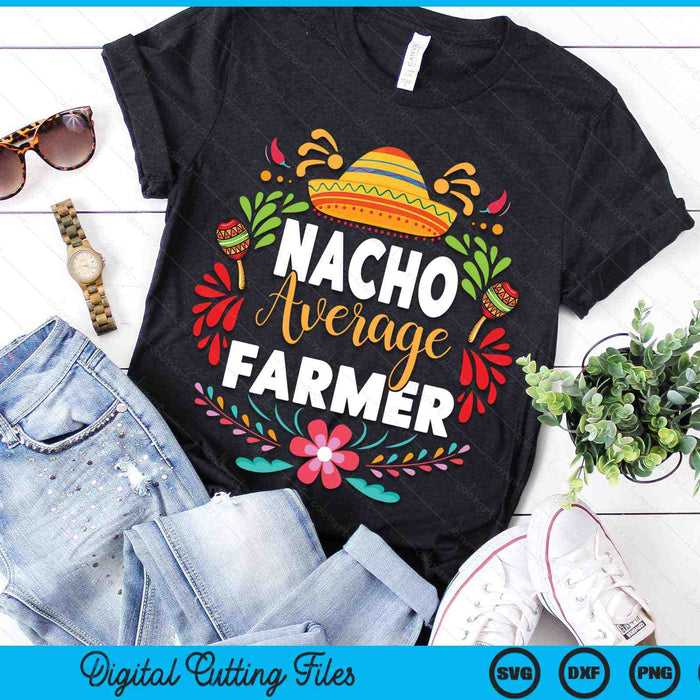 Nacho gemiddelde boer Cinco De Mayo Mexicaanse bijpassende familie SVG PNG snijden afdrukbare bestanden