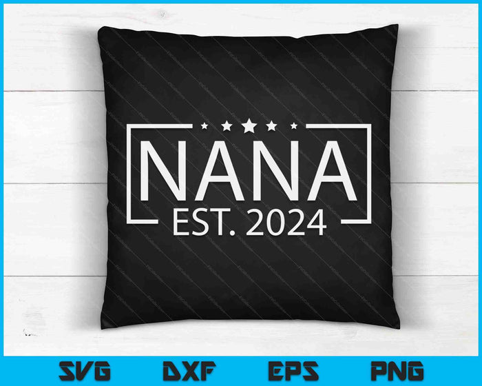 Nana Est. 2024 gepromoveerd tot Nana 2024 SVG PNG digitale afdrukbare bestanden