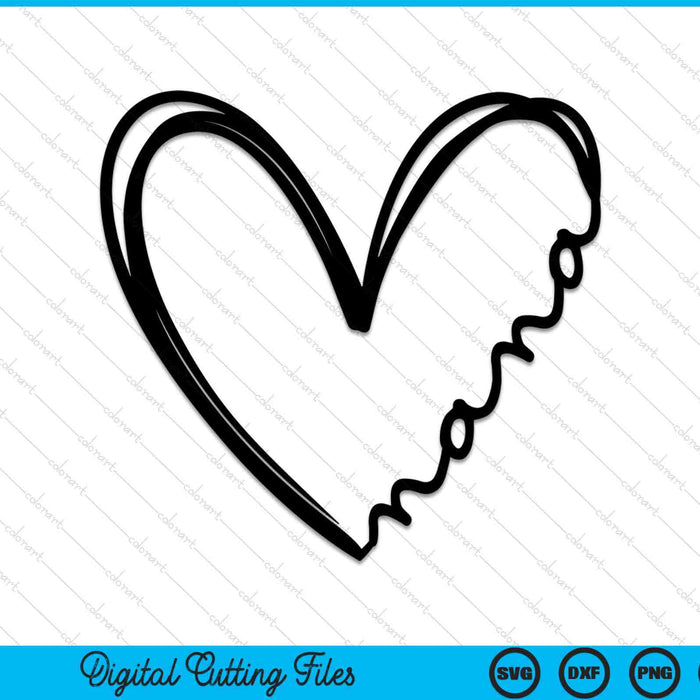 Nana Heart SVG PNG Digital Cutting Files