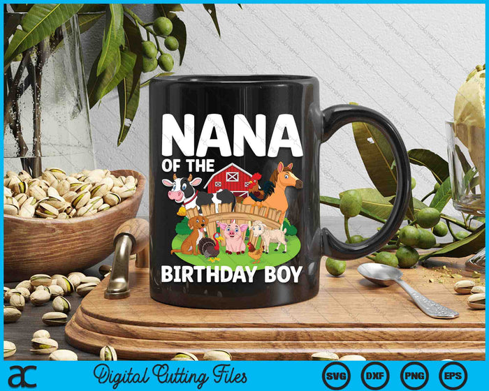 Nana van de jarige boerderij dier Bday partij viering SVG PNG digitale afdrukbare bestanden
